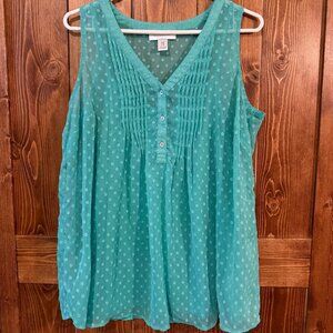 Motherhood Maternity Mint Green Sleeveless Tunic Top Size Medium